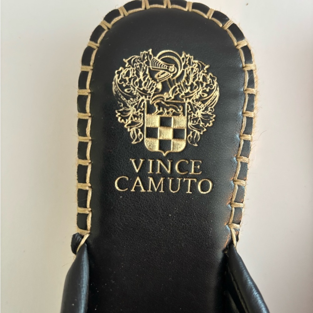 Vince Camuto Black Espadrille Platform Sandals Women’s Size 8.5 - Picture 3 of 9